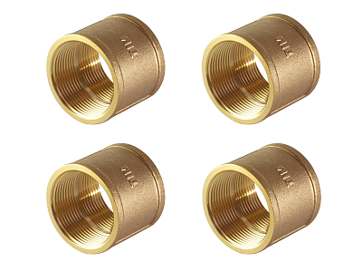 Муфта латунная резьбовая TIM - 1' (4 шт.)