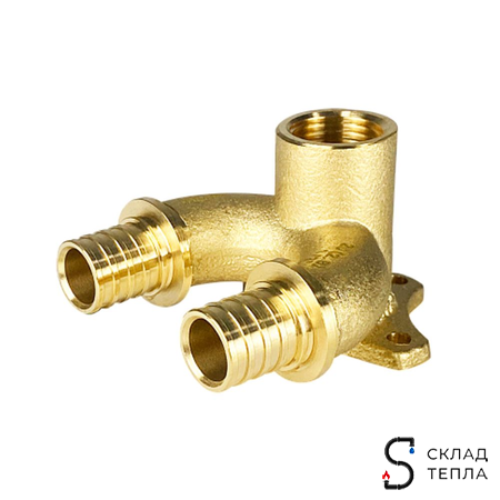 Водорозетка проходная Rommer - 16 x 1/2" (для труб из сшитого полиэтилена). Вид 1.