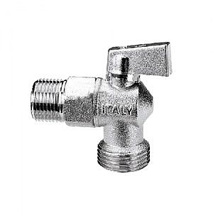 Кран шаровой угловой ITAP 392 - 1/2' x 3/4' (НР/НР, PN16, ручка-флажок, для стиральных машин)