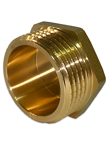 Заглушка латунная с наружной резьбой TIM - 1' (2шт.)