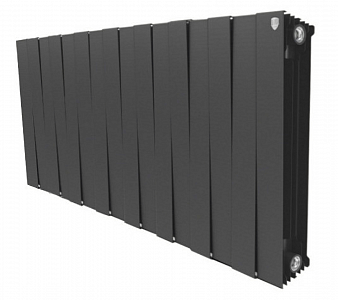 Радиатор биметаллический Royal Thermo PianoForte 500 Noir Sable (Чёрный) - 16 секций Радиатор биметаллический Royal Thermo PianoForte 500 Noir Sable (Чёрный) - 16 секций