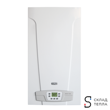Котел газовый настенный BAXI ECO-4s 10F (10 кВт, двухконтурный, камера сгорания закрытая). Вид 1.