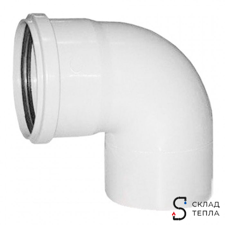 Отвод 87° для внутренней канализации шумопоглощающий СИНИКОН КОМФОРТ - 110. Вид 1.