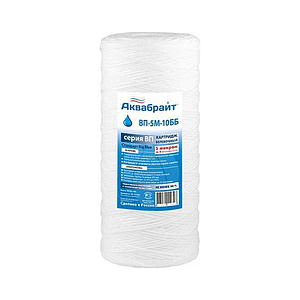 Сменный картридж АКВАБРАЙТ ВП-5М-10ББ (Ниточный, 5 микрон, 15 000л, 15л/мин)