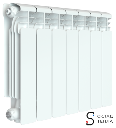 Радиатор алюминиевый Rifar Alum 350 - 7 секций. Вид 1.