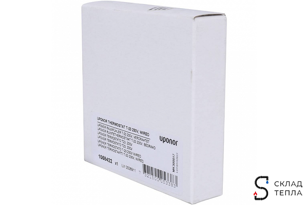 Комнатный проводной термостат Uponor Base T-23 230В. Вид 7.