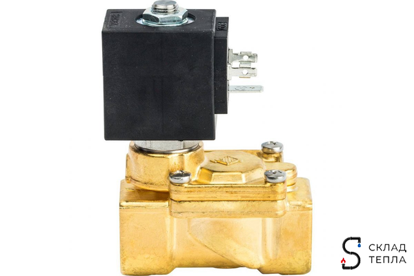 Клапан соленоидный WATTS 850T - 3/4" (PN25, Tmax 90°C, 230В, нормально закрытый). Вид 3.