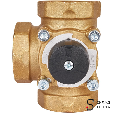 Клапан смесительный трехходовой STOUT - 2". Вид 3.