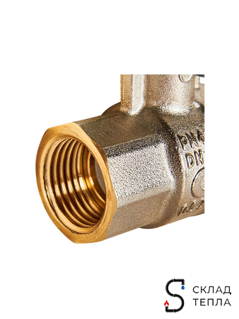 Кран шаровой полнопроходной STOUT - 1/2" (ВР/ВР, PN40, Tmax 150°С, ручка-рычаг черная). Вид 4.