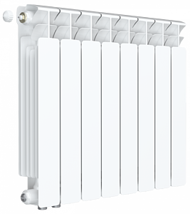 Радиатор биметаллический Rifar Base Ventil 500 - 8 секций (подключение нижнее слева)