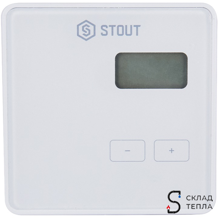 STOUT Проводной комнатный регулятор R-9b, белый. Вид 1.