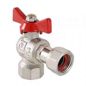 Кран шаровой угловой с накидной гайкой Valtec 1/2" (ВР/НГ, ручка бабочка) Кран шаровой угловой с накидной гайкой Valtec 1/2' (ВР/НГ, ручка бабочка)