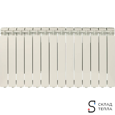 Радиатор алюминиевый STOUT Bravo 500 - 14 секций. Вид 2.
