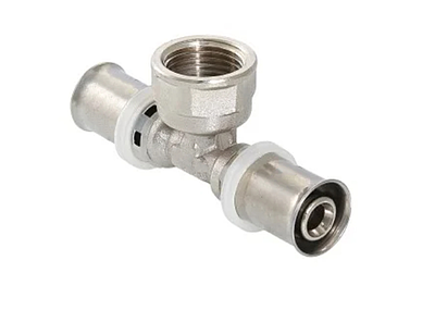 Пресс-тройник с внутренней резьбой TIM - 20 x 1/2' (для металлопластиковых труб) 1шт