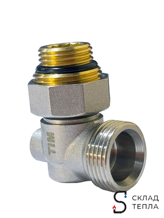 Узел нижнего подключения угловой одинарный TIM 3/4"х1/2". Вид 4.