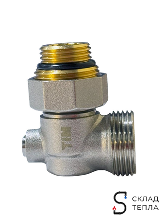 Узел нижнего подключения угловой одинарный TIM 3/4"х1/2". Вид 3.