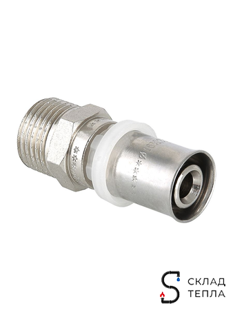 Пресс-муфта с наружной резьбой TIM - 16 x 1/2" (для металлопластиковых труб) 2шт. Вид 2.