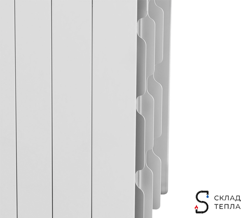 Радиатор биметаллический Royal Thermo Revolution Bimetall 500 - 10 секций. Вид 5.