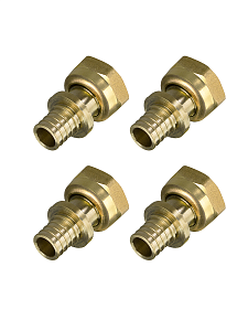 Переход на накидную гайку TIM - 25 x 3/4' (для труб из сшитого полиэтилена, комплект - 4шт)