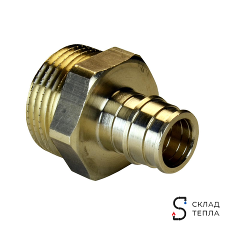 Переход на наружную резьбу РОС - 20 x 3/4" (аналог Uponor и Usystems). Вид 3.