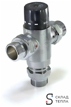 Термостатический смесительный клапан TIM - 1" НР (38°- 60°C). Вид 3.