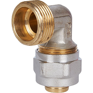 Переход на наружную резьбу угловой STOUT - 20 x 3/4' (винтовой, для металлопластиковых труб)