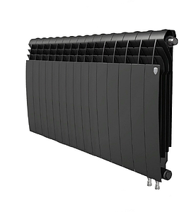Радиатор биметаллический Royal Thermo BiLiner 500 V Noir Sable (Н) (Чёрный) - 15 секций
