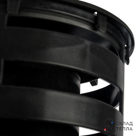 Финальный участок вертикальный для коаксиального дымохода STOUT D60/100 мм (для  конденсац. котла). Вид 3.