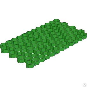 Решетка газонная Gidrolica Eco Standart РГ-70.40.3,2 - пластиковая зеленая 700х400х33 мм