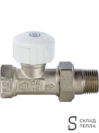 Клапан термостатический прямой STOUT - 1/2" (PN10, Tmax - 120°С). Вид 4.