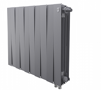 Радиатор биметаллический Royal Thermo PianoForte 500 Silver Satin (Н) (Серый) - 10 секций Радиатор биметаллический Royal Thermo PianoForte 500 Silver Satin (Н) (Серый) - 10 секций