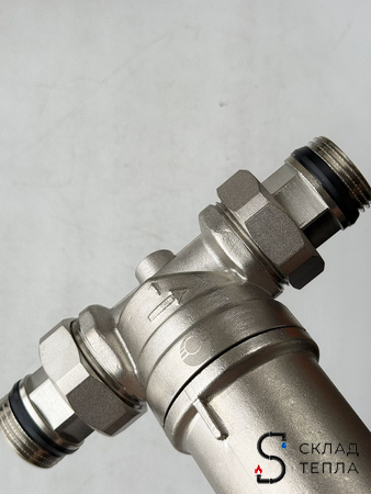 Фильтр промывной с манометром VALFEX - 3/4" (никелированный). Вид 6.