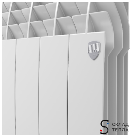 Радиатор биметаллический Royal Thermo BiLiner 500 Bianco Traffico (Белый) - 14 секций. Вид 2.