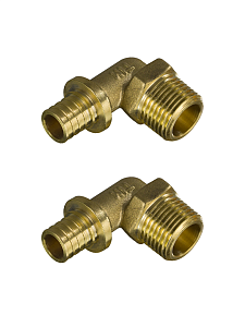 Переход на наружную резьбу угловой TIM - 25 x 3/4' (для труб из сшитого полиэтилена, комплект - 2шт)