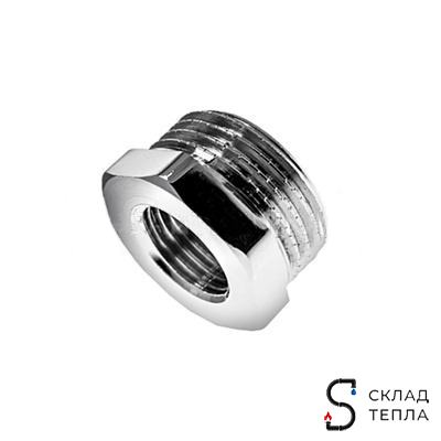 Футорка TIM - 1" x 3/4" (хромированная). Вид 1.